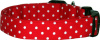 Red White Mini Dots Handmade Dog Collar