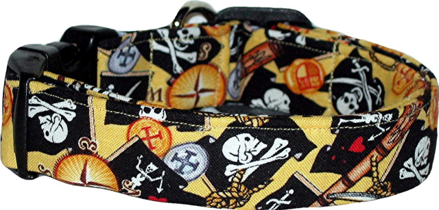 pirate dog collar